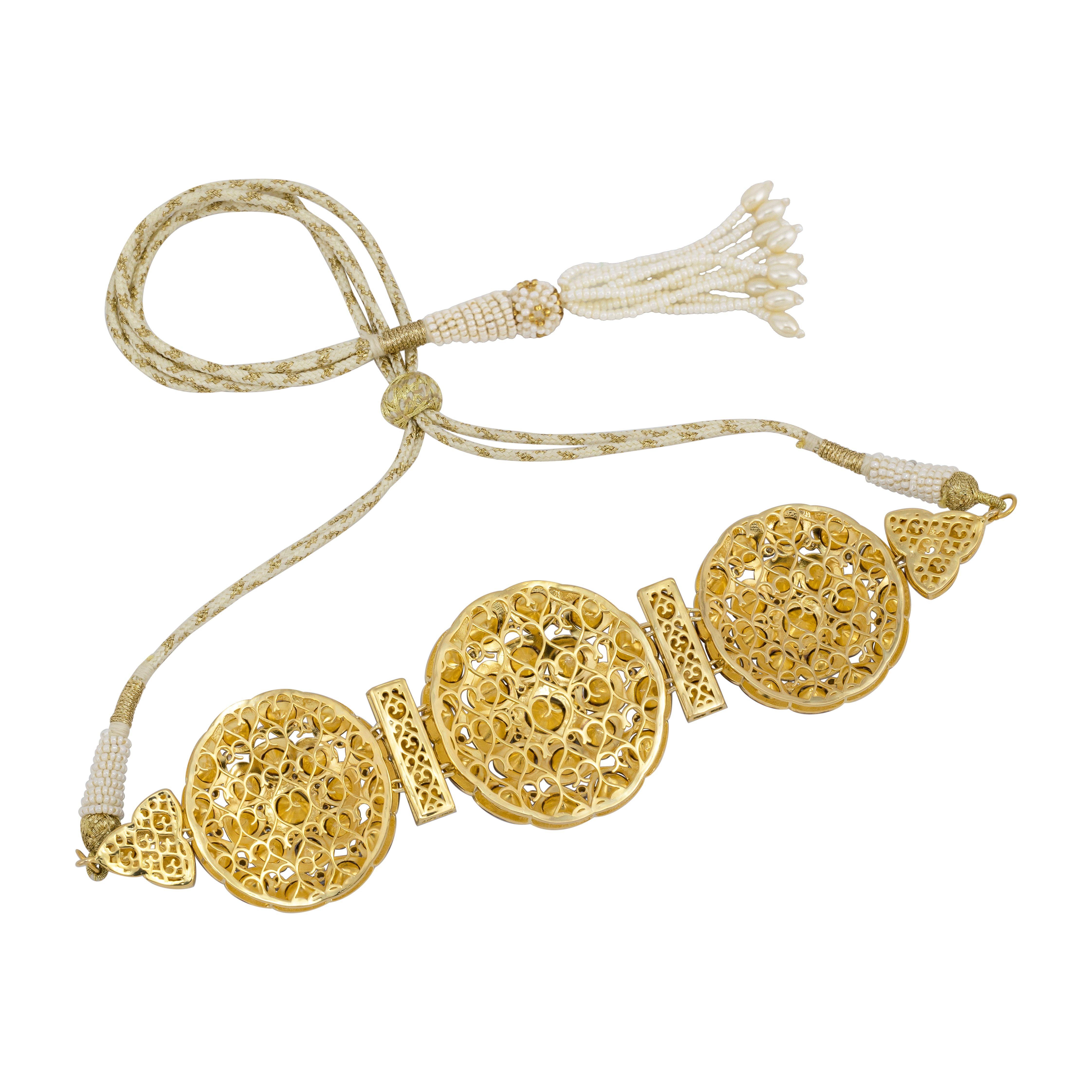 Radial Tri-Circular Polki Choker